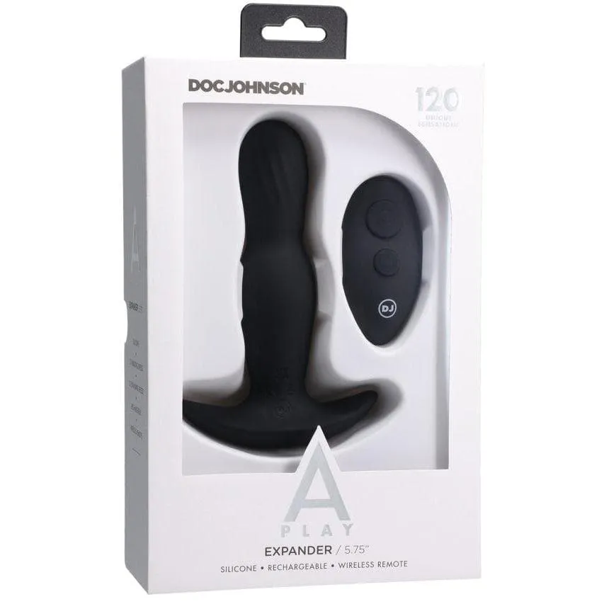 A-Play 12 Level Expander Rechargeable Silicone Anal Plug with Remote Control