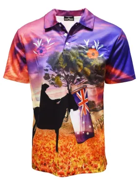Adult Short Sleeve Sun Shirt - Remembrance Anzac Plus Size