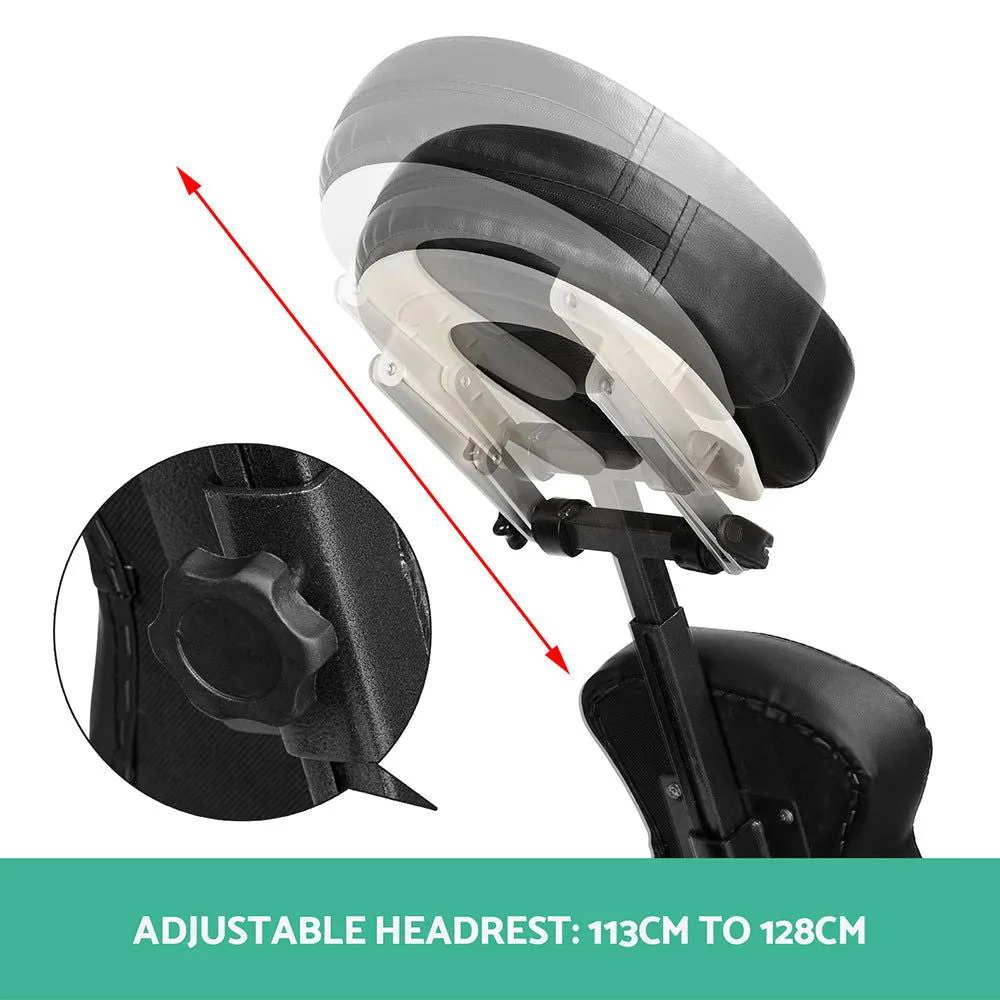 Aluminium portable chair for massage, medical fetish or BDSM - BLACK