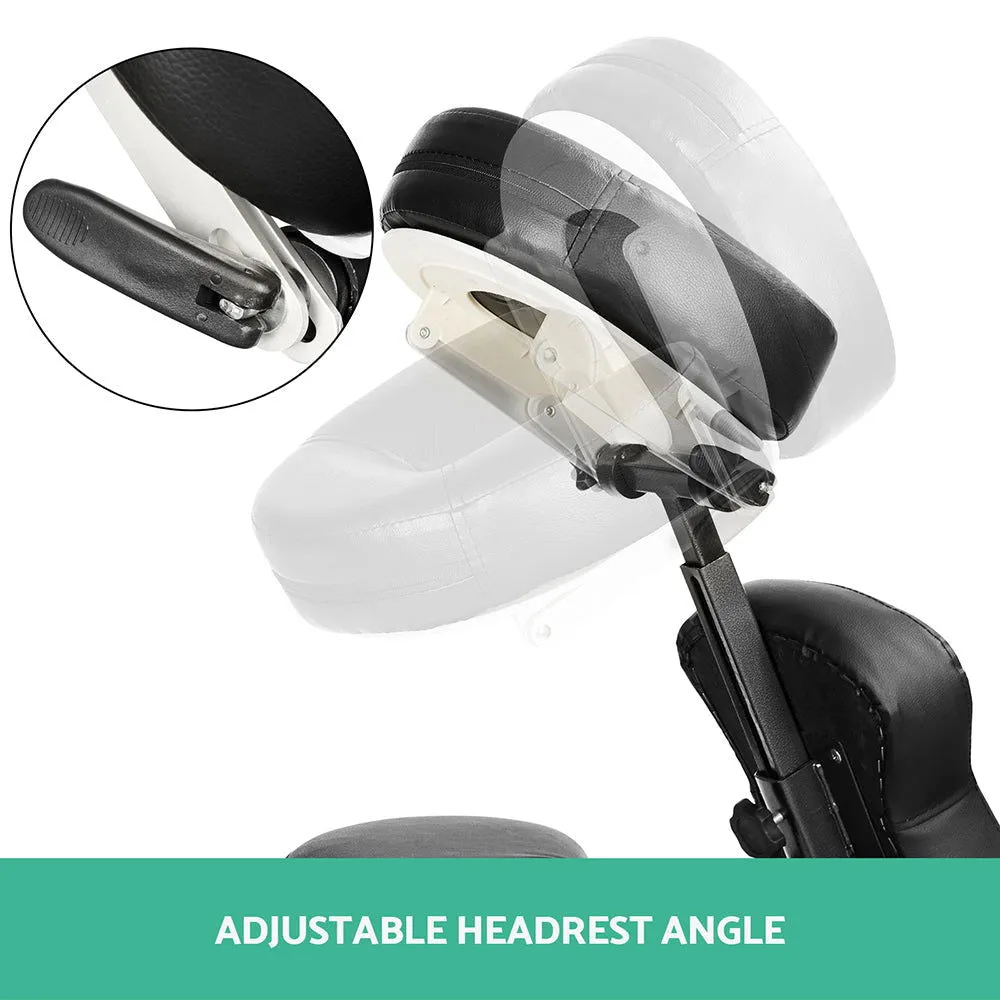 Aluminium portable chair for massage, medical fetish or BDSM - BLACK