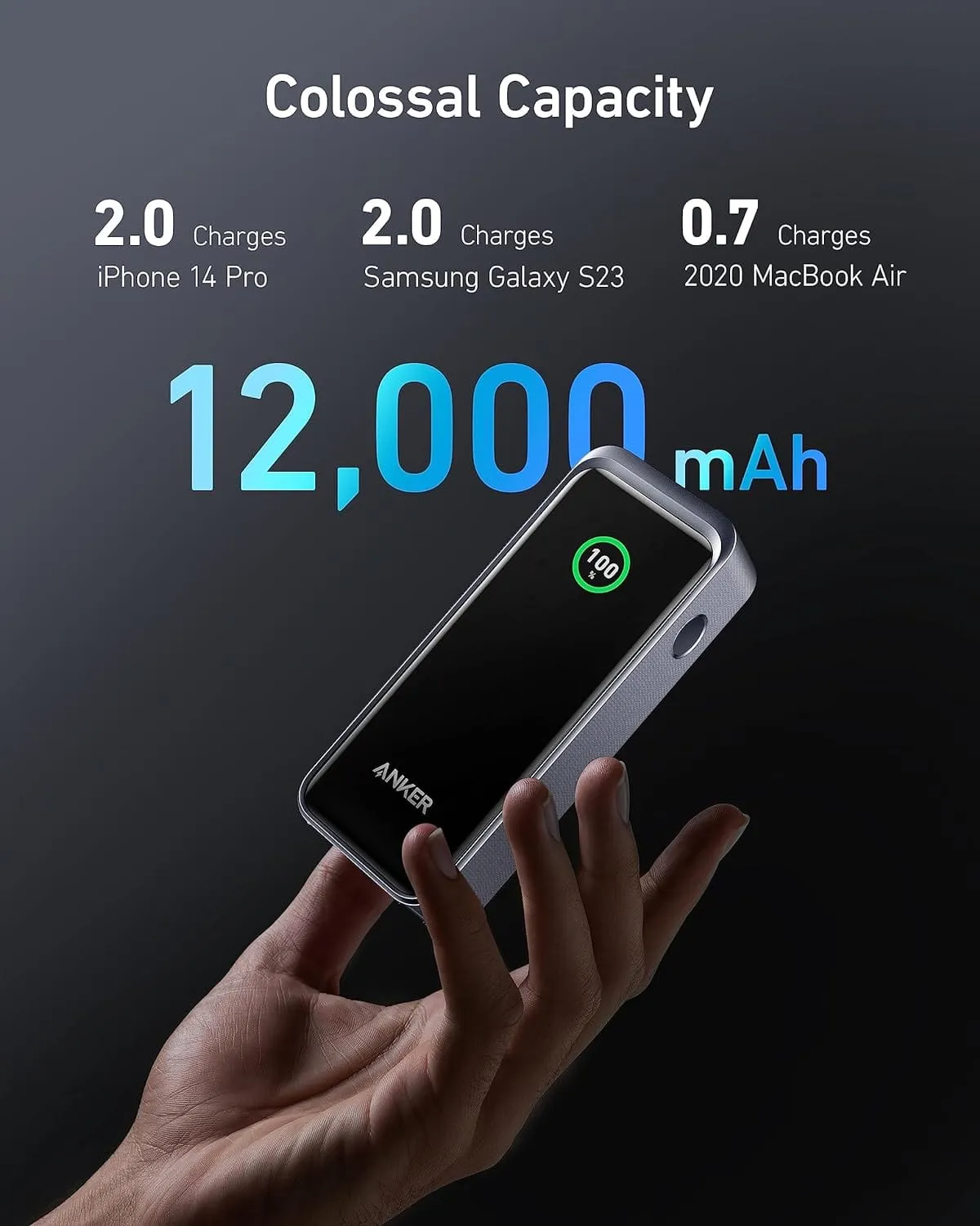 Anker 723 Prime 12,000mAh Power Bank (130W) - A1335