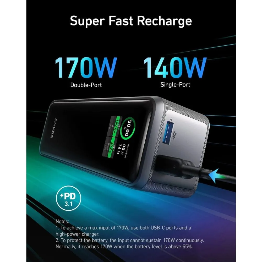 Anker 737 Prime 27,650mAh Power Bank (250W) - A1340
