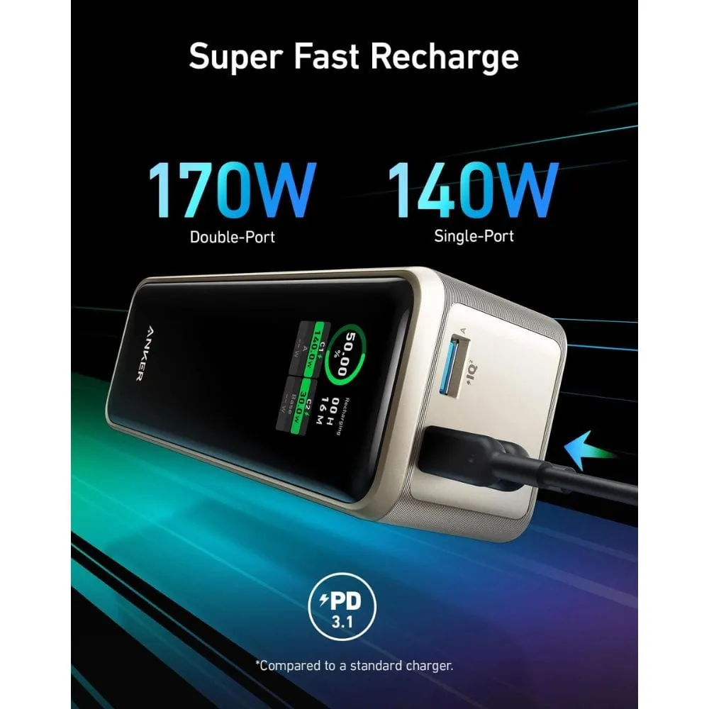Anker 737 Prime 27,650mAh Power Bank (250W) - A1340