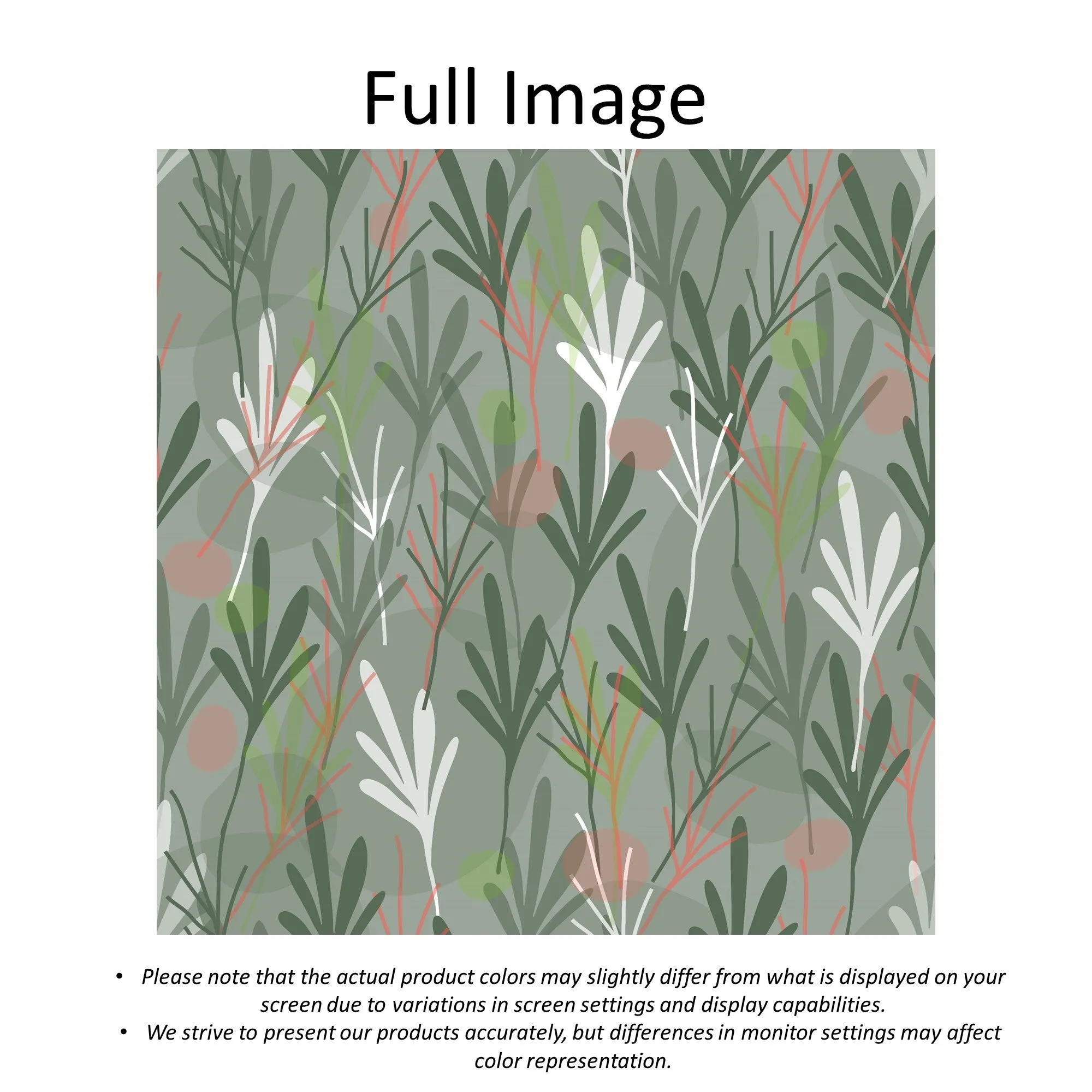 Botanical Flora Pattern Linen Faux Roman Shade Valance
