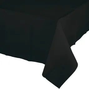 Bulk Black Velvet Value Friendly Plastic Table Cover (12 per Case)