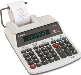 Canon P160Dh Two-Color Roller Printing Calculator 12-Digit Fluorescent Black/Red