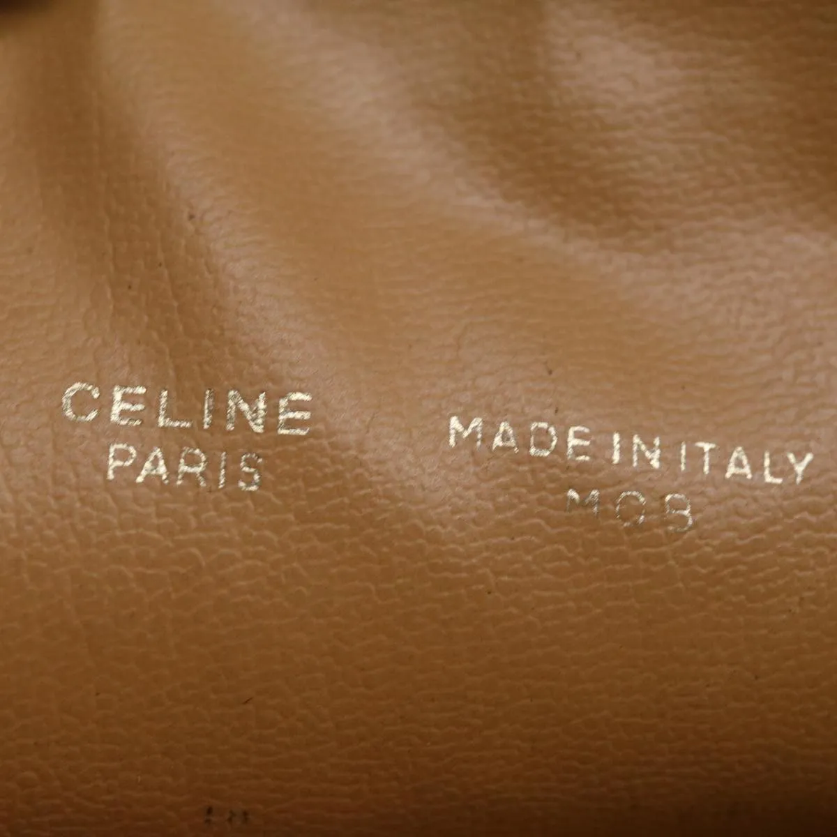 CELINE Macadam Canvas Clutch Bag Beige Auth 72478