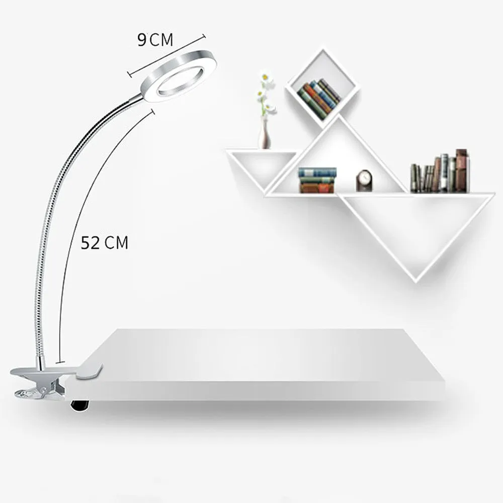 Clip-on Desk Lamp USB Table Lamp Eye Protection LED table Light Bendable Flexible Reading desk Lamp Nail Tattoo Reading Beauty
