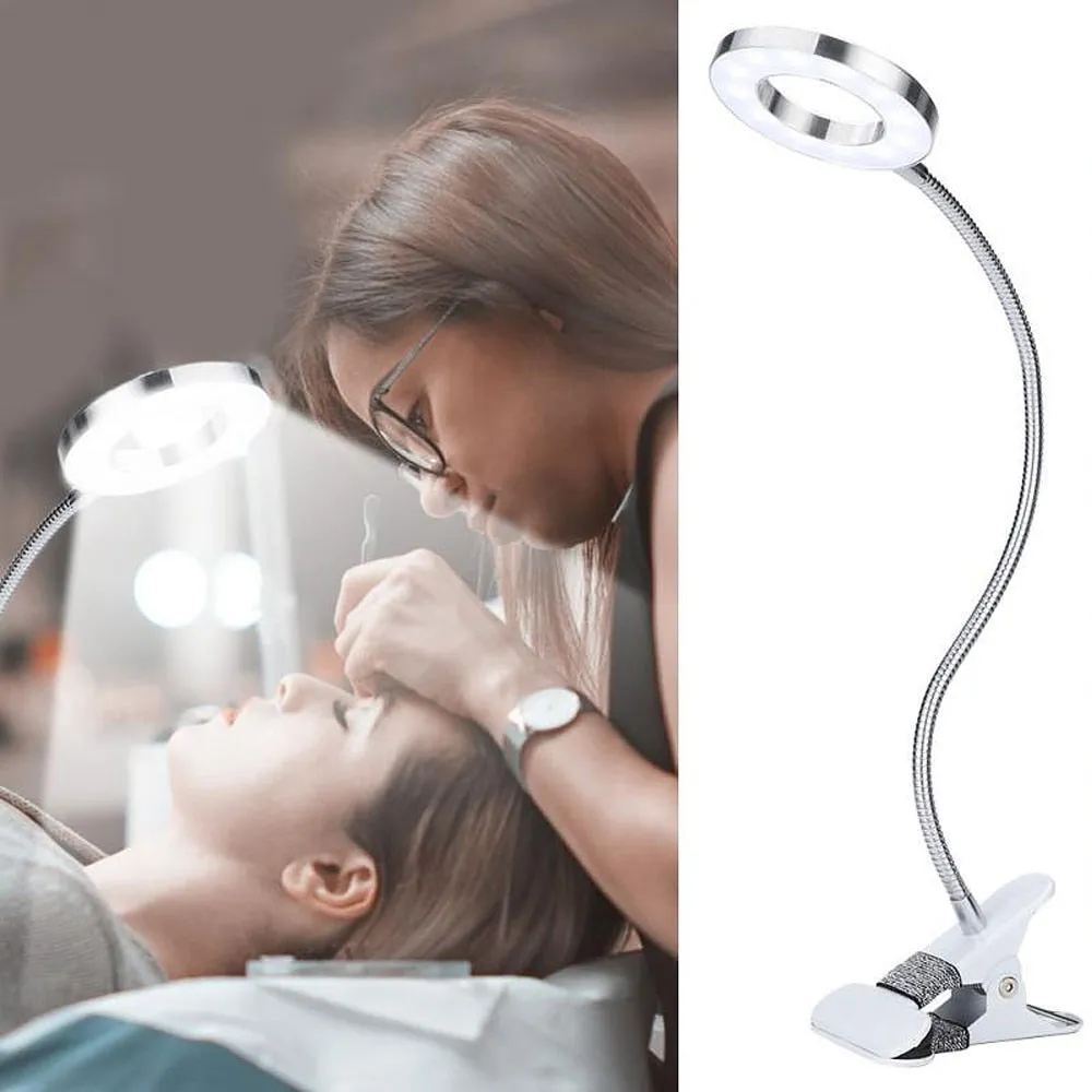 Clip-on Desk Lamp USB Table Lamp Eye Protection LED table Light Bendable Flexible Reading desk Lamp Nail Tattoo Reading Beauty