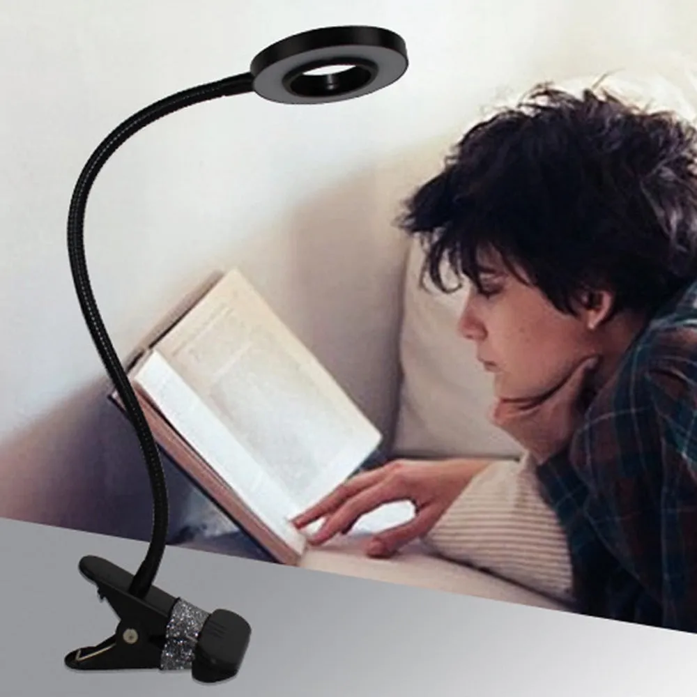Clip-on Desk Lamp USB Table Lamp Eye Protection LED table Light Bendable Flexible Reading desk Lamp Nail Tattoo Reading Beauty