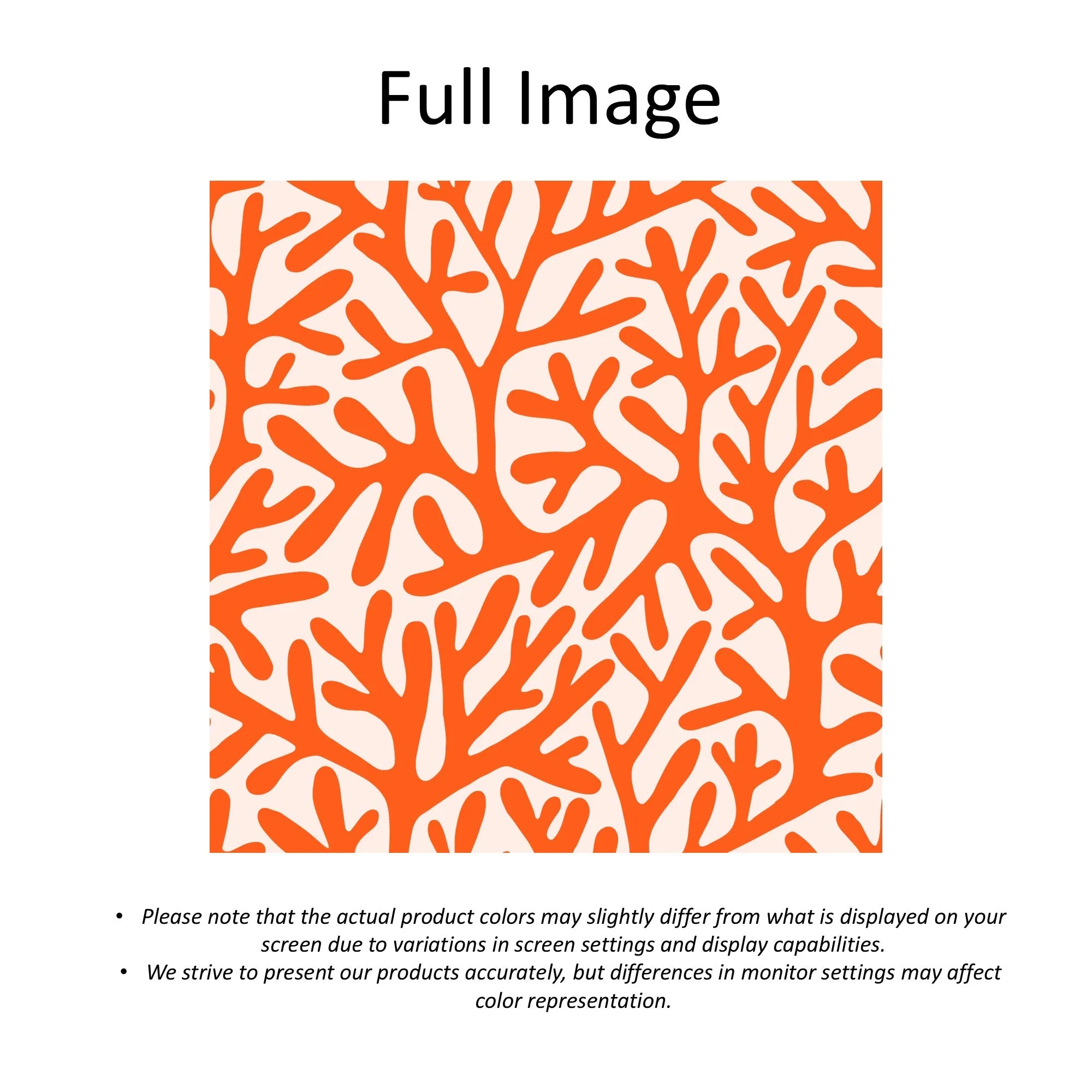 Coral Reef Orange Algae Branches Faux Roman Shade Valance