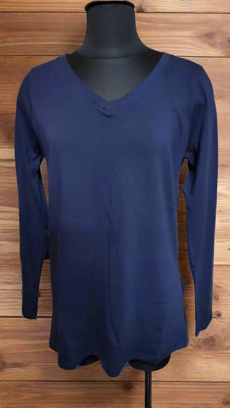Cotton V-Neck Long Sleeve GT1058