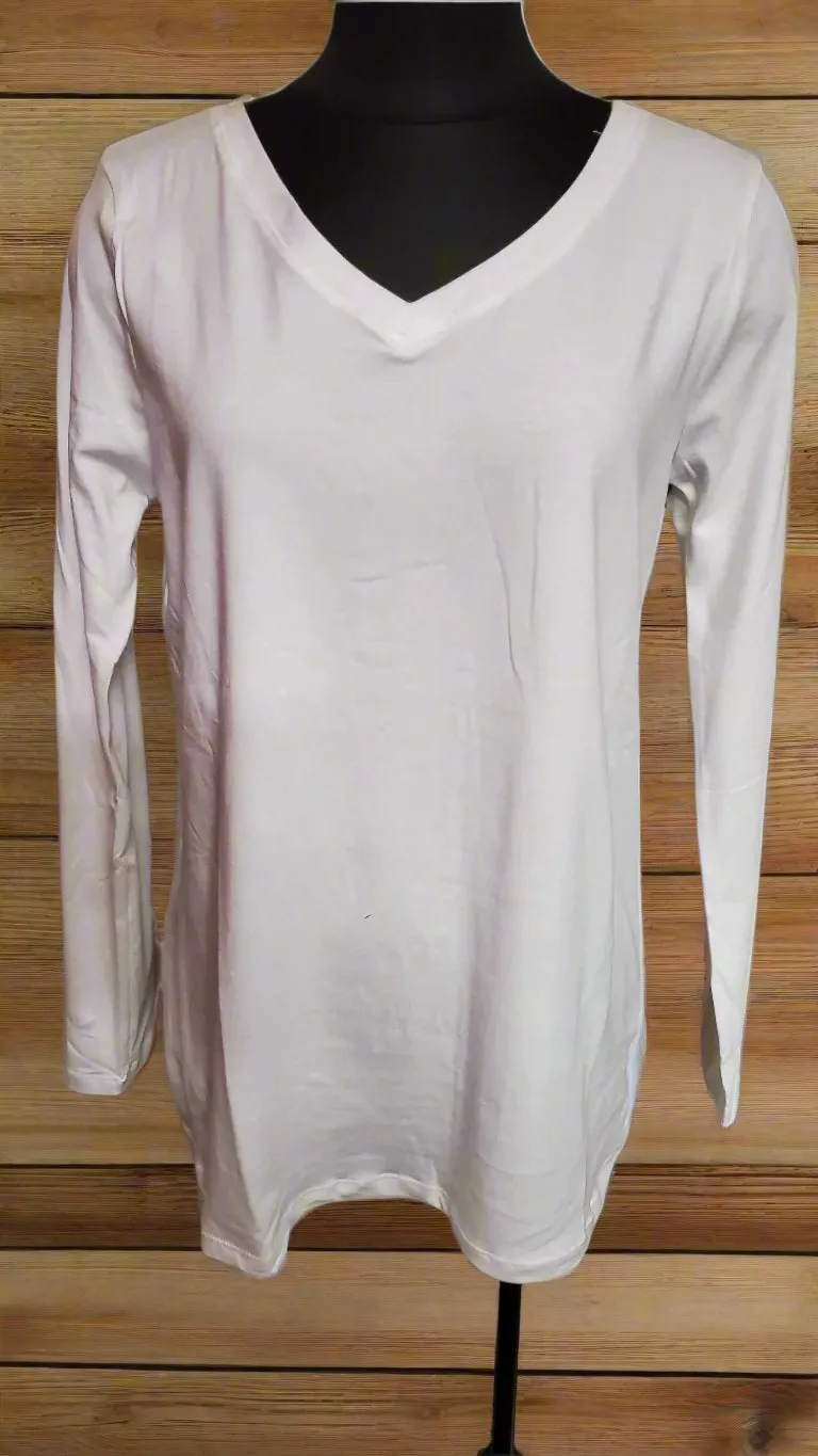 Cotton V-Neck Long Sleeve GT1058