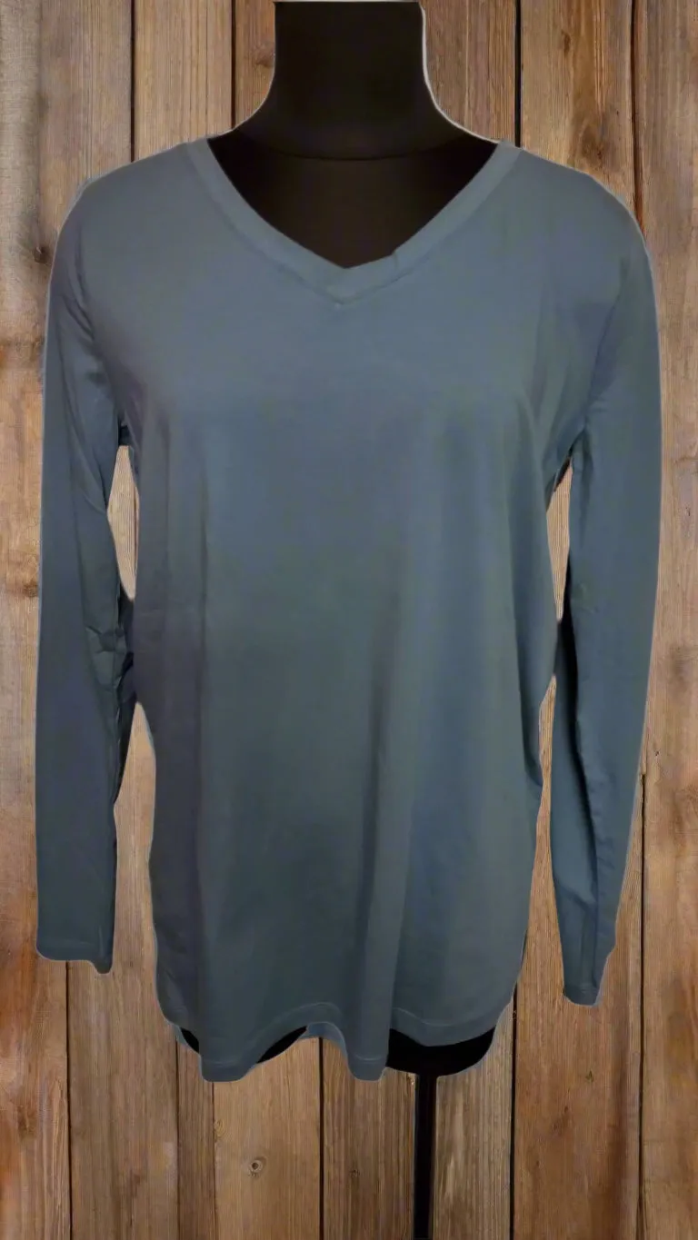 Cotton V-Neck Long Sleeve GT1058