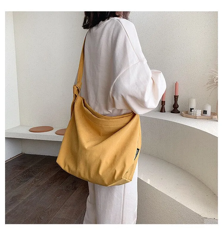 Darianrojas Retro Women's Messenger Canvas Bag Korean Style Ladies One-shoulder Art Lazy Commuter Bag Handbags Women Bags