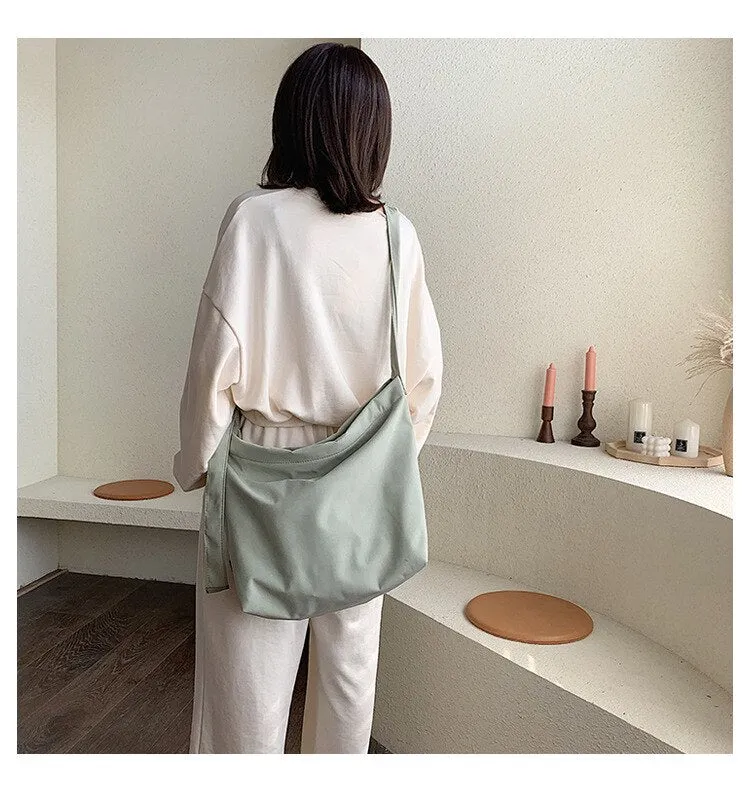 Darianrojas Retro Women's Messenger Canvas Bag Korean Style Ladies One-shoulder Art Lazy Commuter Bag Handbags Women Bags