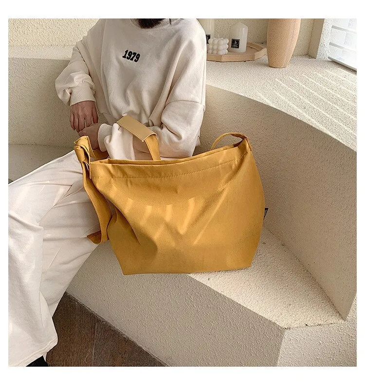 Darianrojas Retro Women's Messenger Canvas Bag Korean Style Ladies One-shoulder Art Lazy Commuter Bag Handbags Women Bags