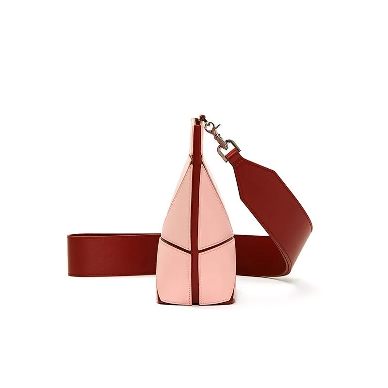Facet Mini Foldable Shoulder Bag - Crepe / Brick