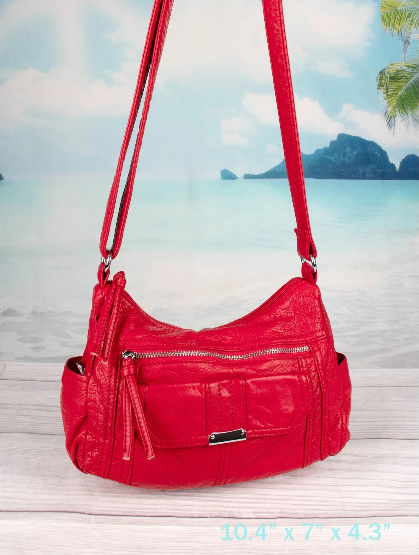 Faux Leather Satchel