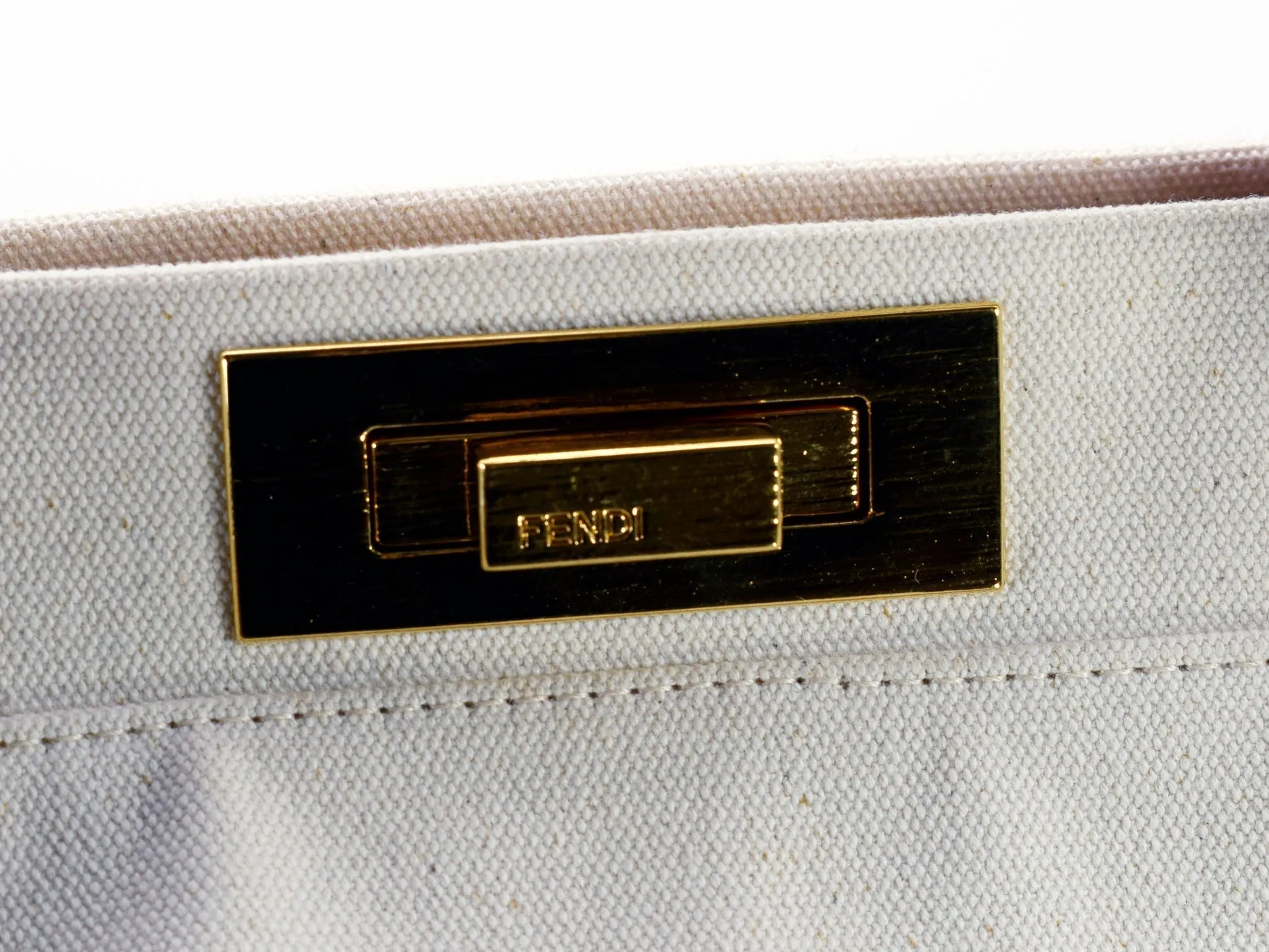 Fendi Peekaboo Large Canvas Handbag