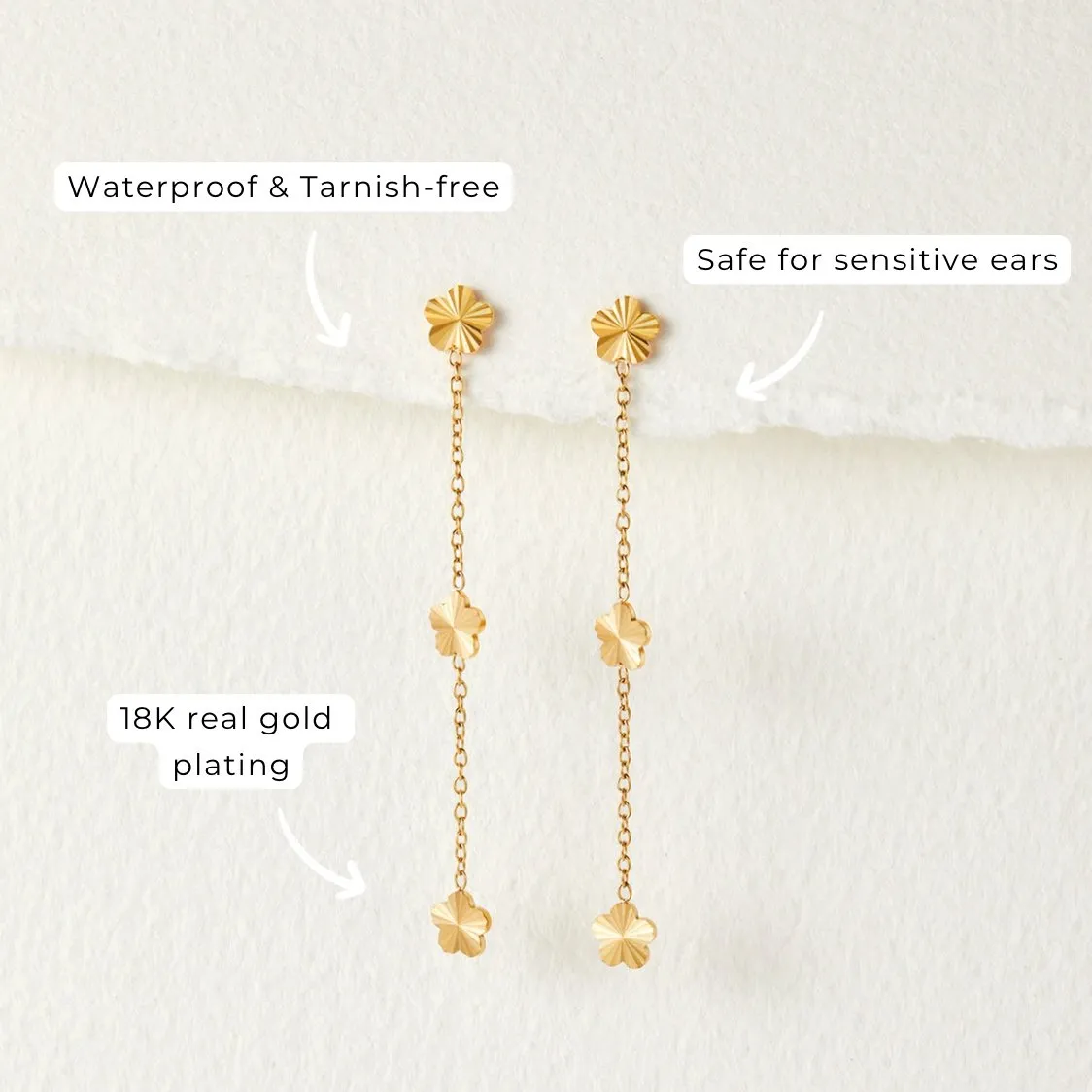 Flower Power Petal Drop Earrings