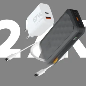FS5 Midnight Black 27.000 67W   Fastcharger 67W   USB-C PD Cable 100W Bundle