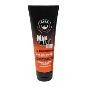 Gibs Man Wash Beard, Hair & Body 3.25 oz.