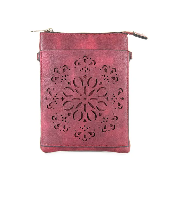 Laser Double Flower Shoulder Bag