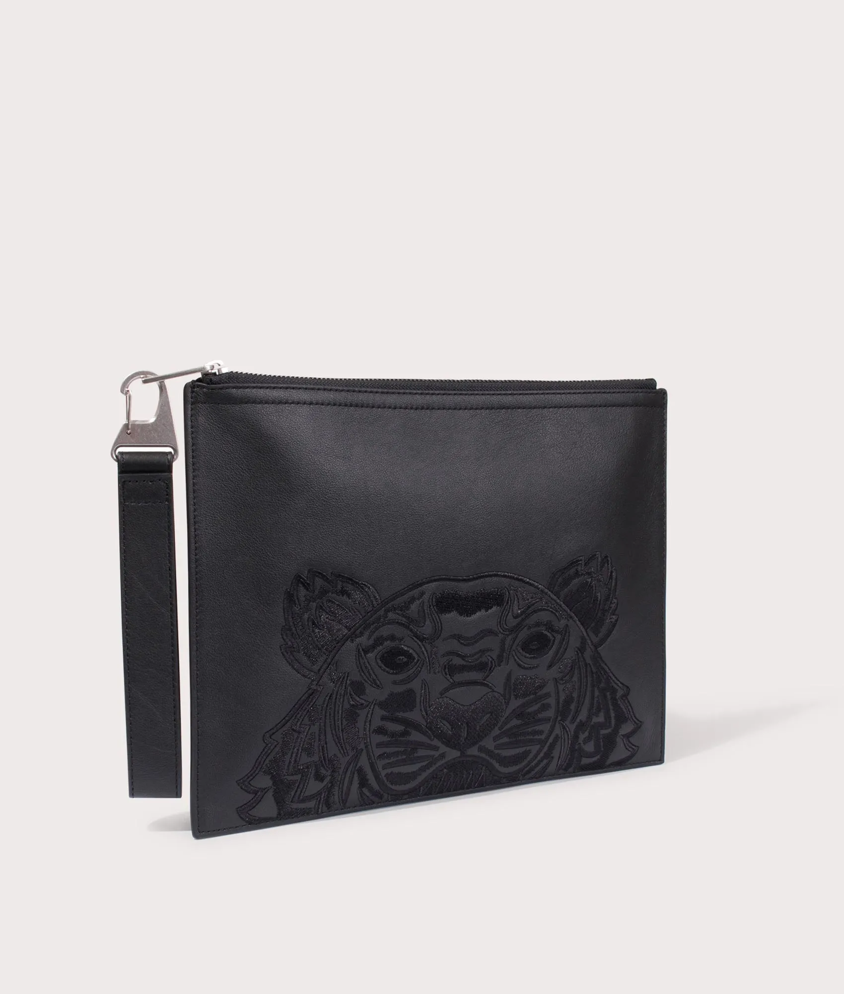 Logo Embroidered Clutch Bag
