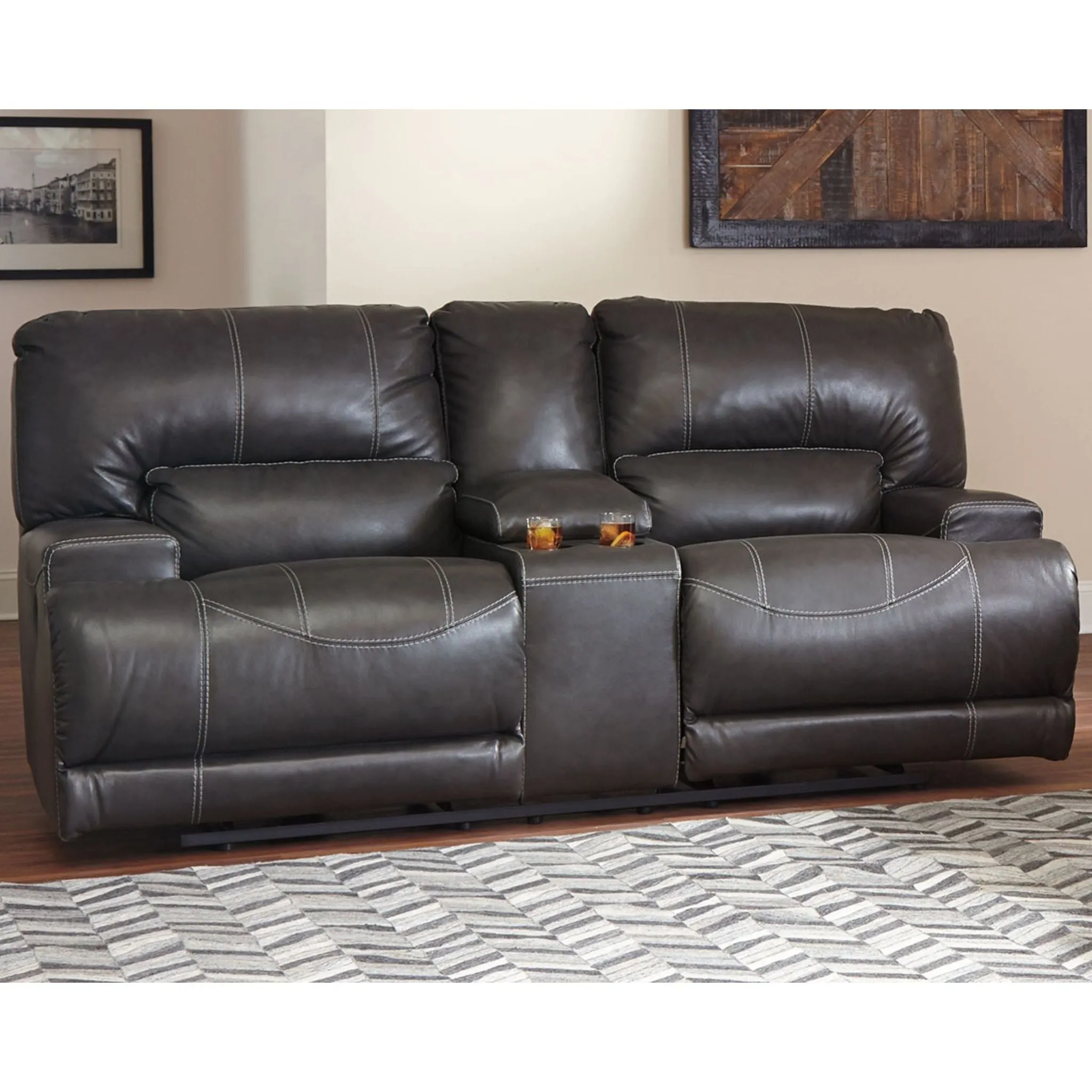 McCaskill Reclining Power Loveseat with Console