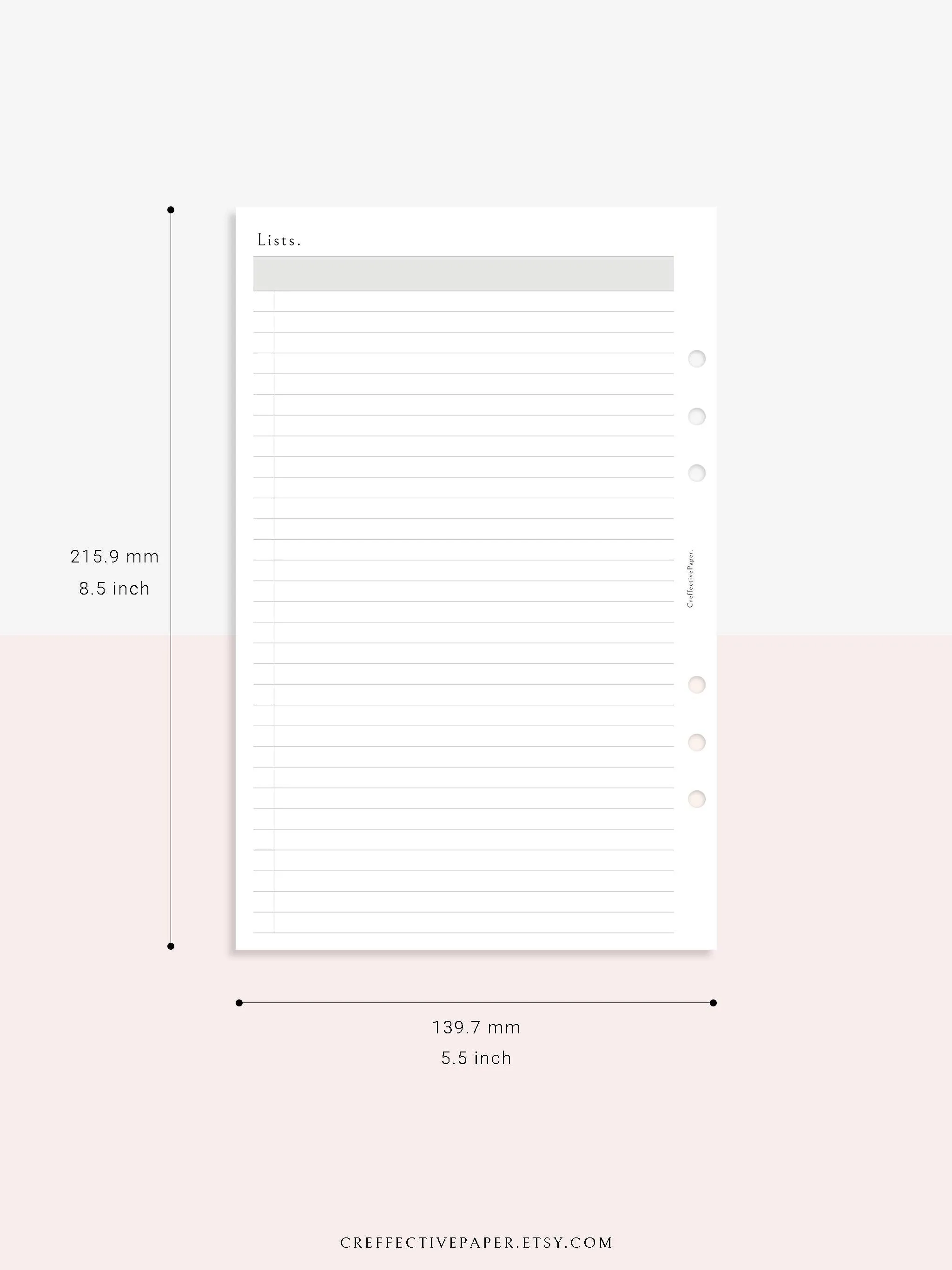 N107 | Checklist Bundle Template to Personalize Category