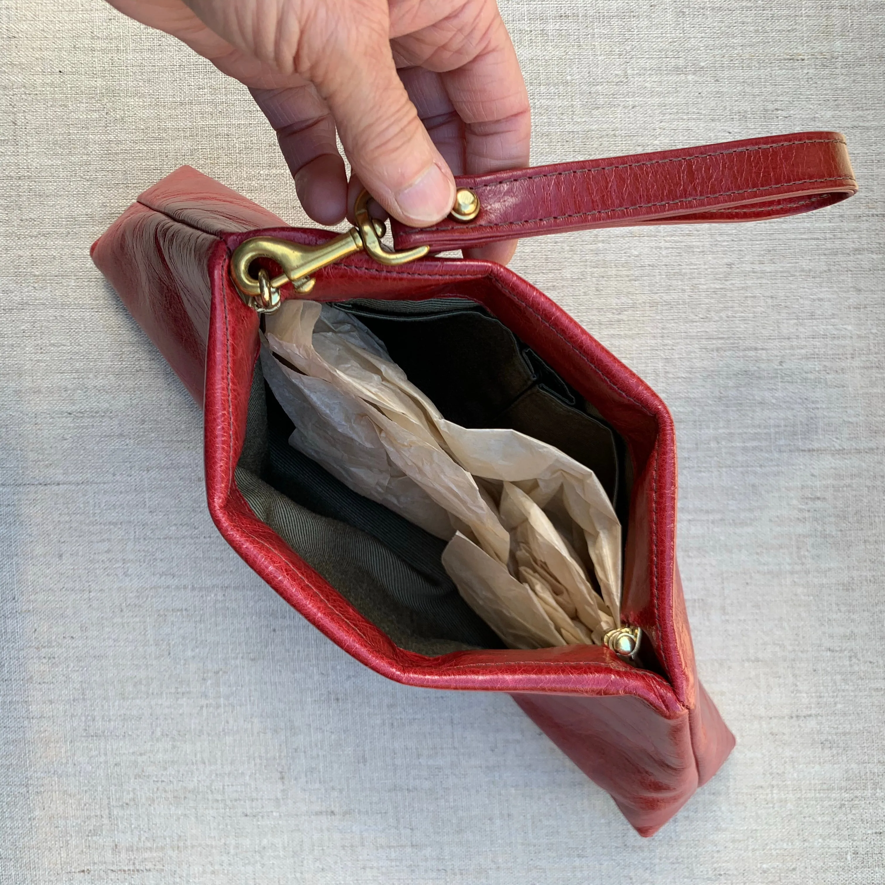 Nina Clutch in Cherry by Offhand Designs