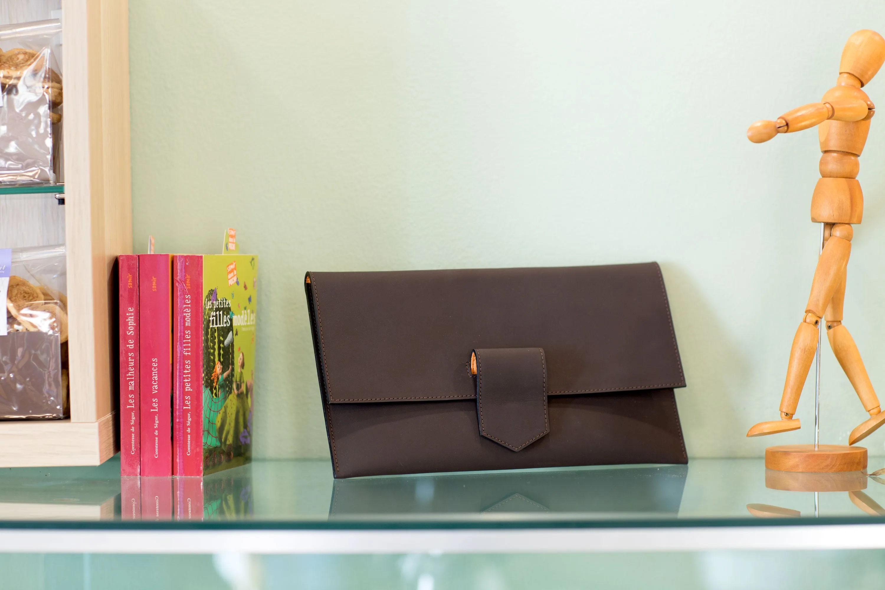 Nour Leather Clutch by Lyliad