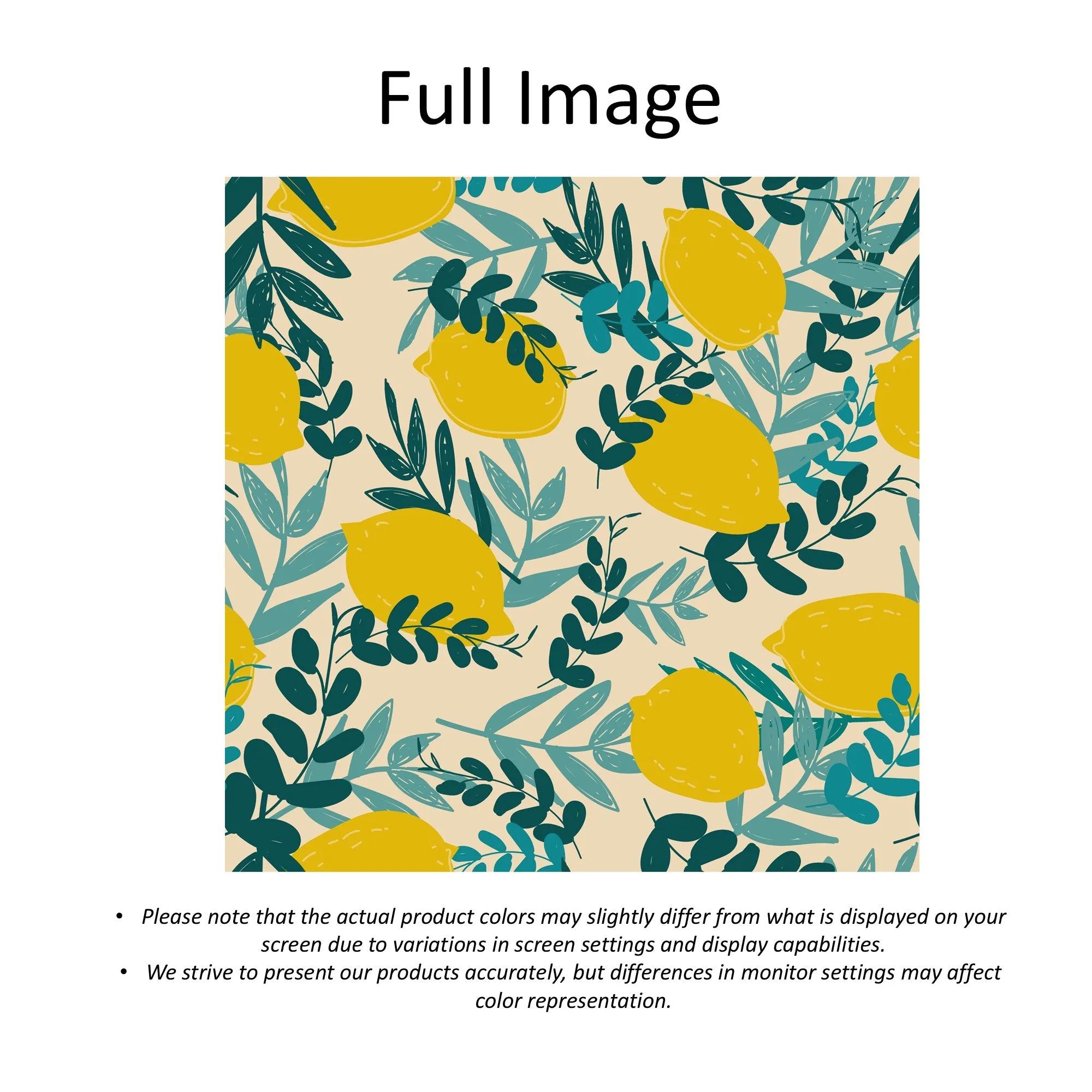 Portofino Lemon Faux Roman Shade Valance