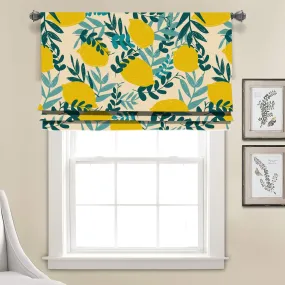 Portofino Lemon Faux Roman Shade Valance
