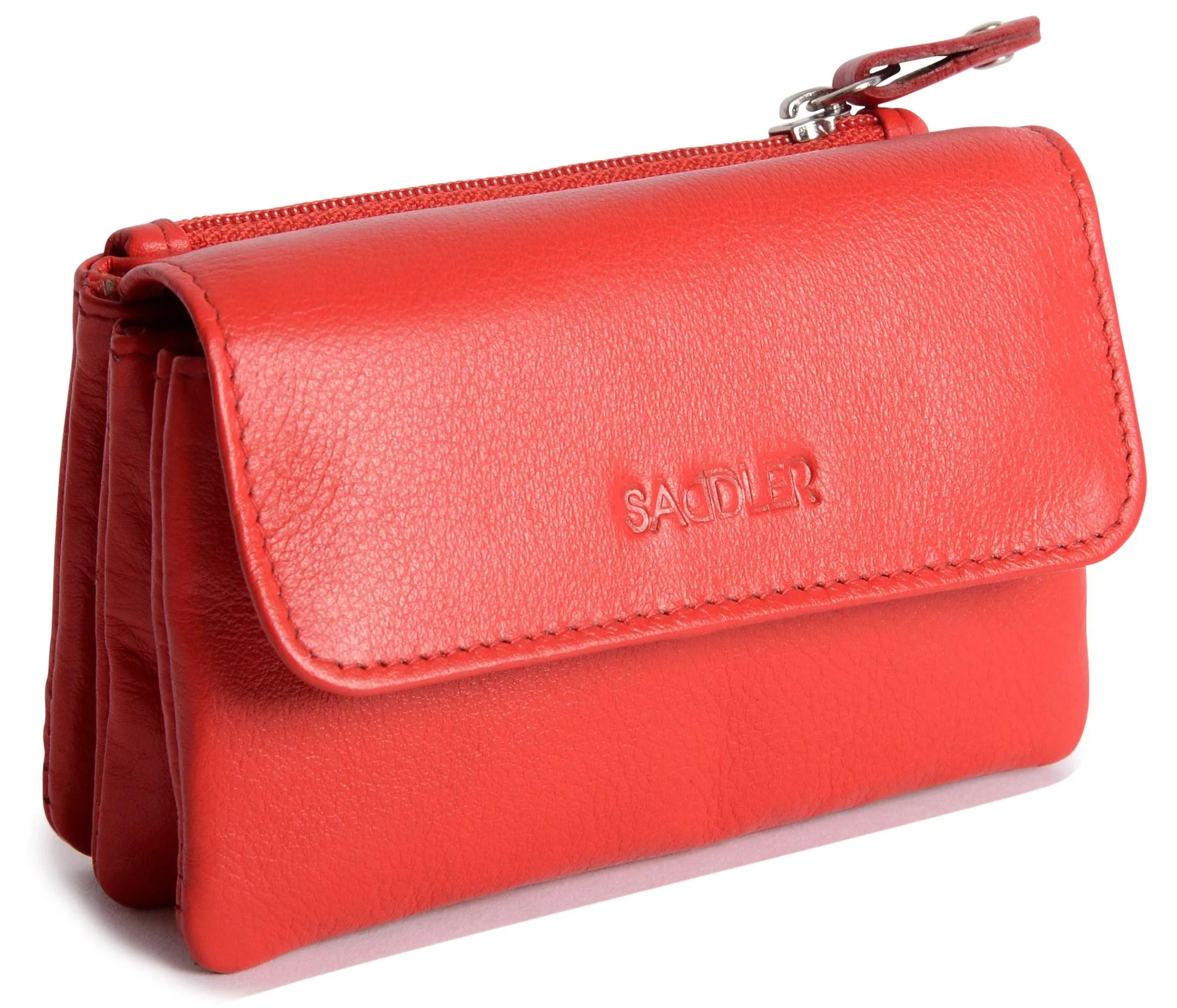 SADDLER LILY Leather Triple Gusset Purse - Holds Cards, Coins, and Keys - RFID Protected