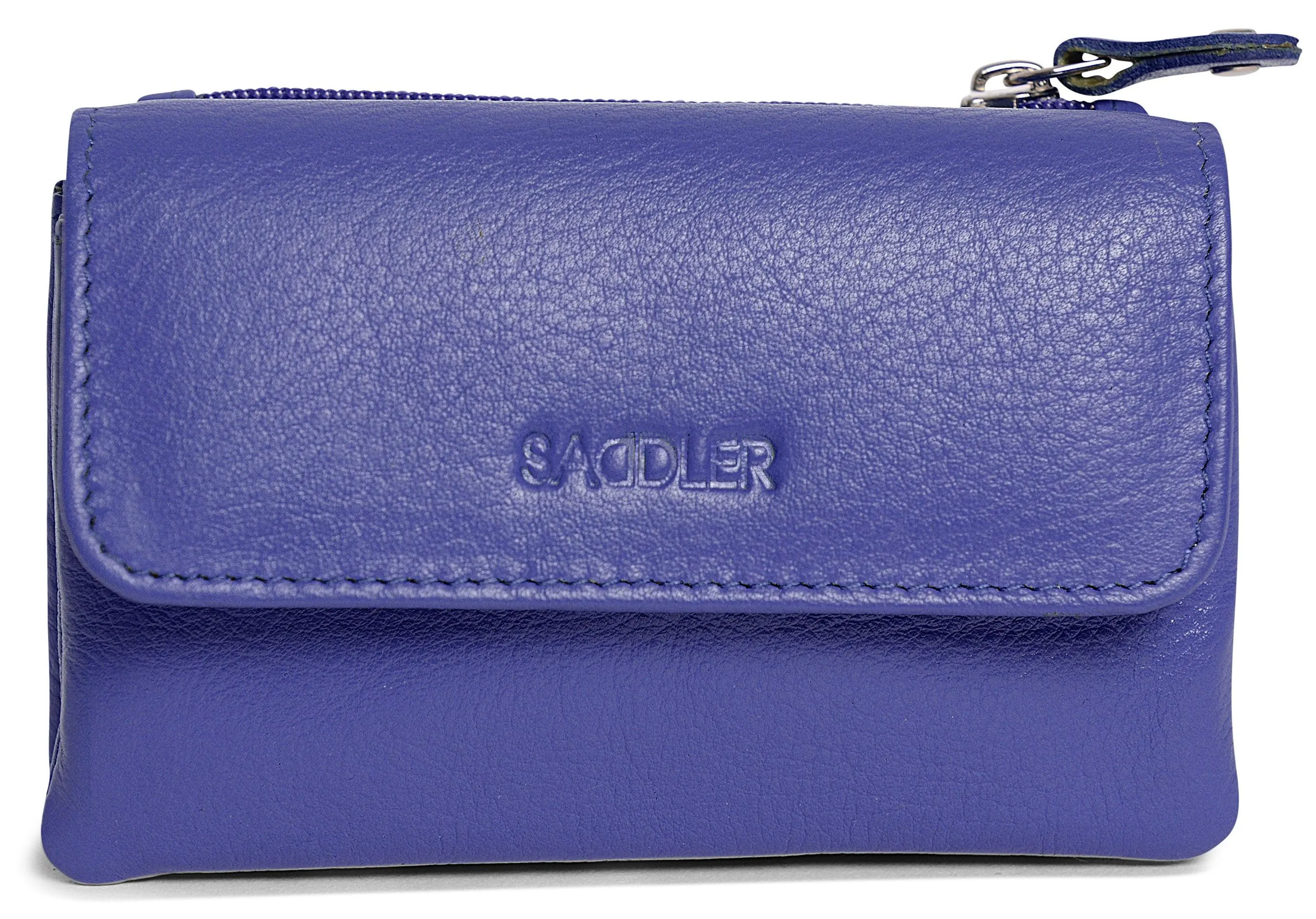 SADDLER LILY Leather Triple Gusset Purse - Holds Cards, Coins, and Keys - RFID Protected