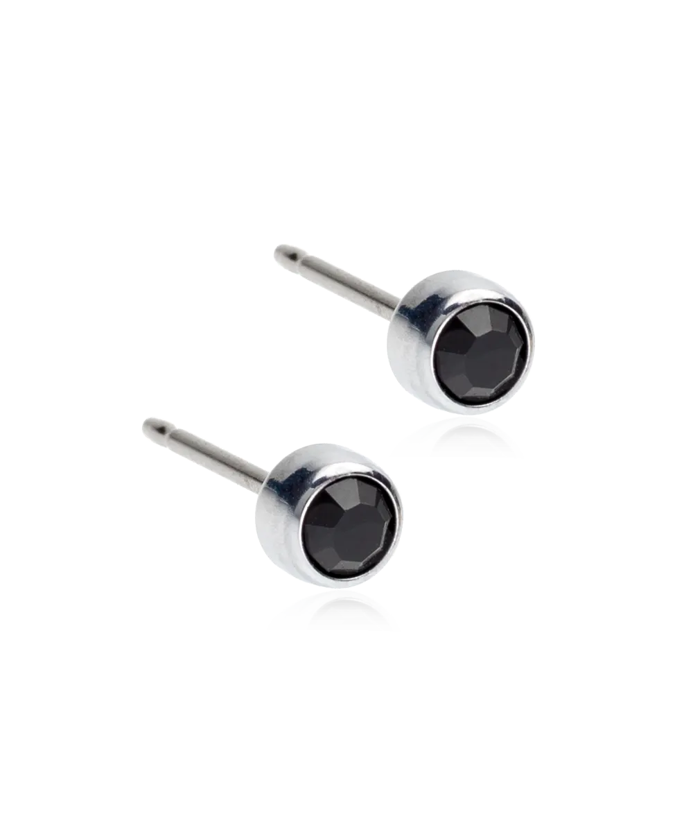 SILVER TITANIUM Bezel 3 mm - Skin Friendly Earrings Ireland