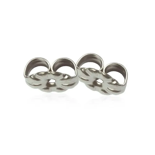 Skin friendly earring backs for titanium earrings