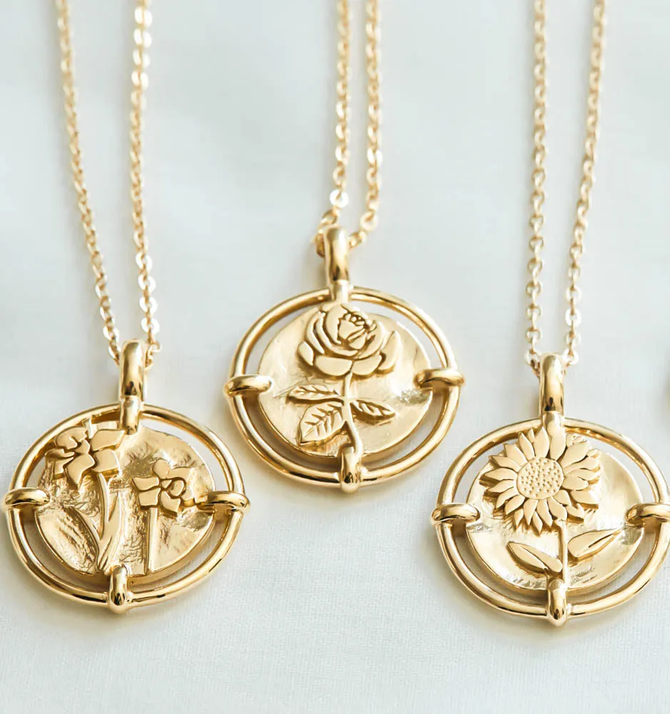 Sunflower Necklace With Frame