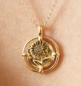 Sunflower Necklace With Frame