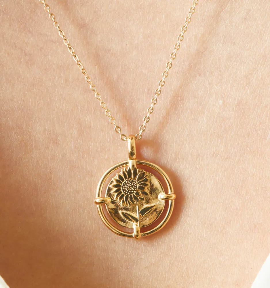 Sunflower Necklace With Frame