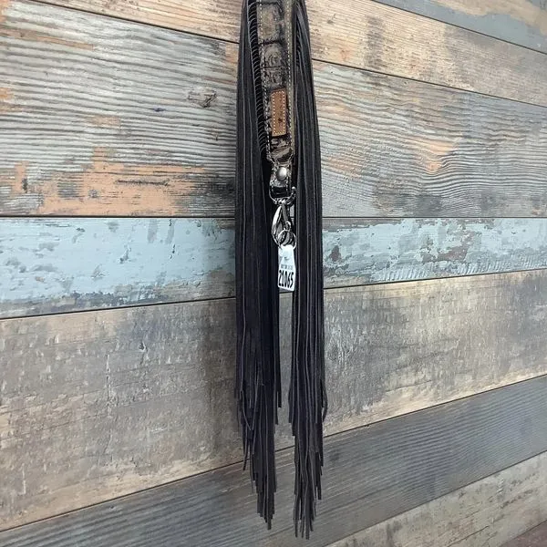 Western Mini Leather Fringe Strap 36" #21065