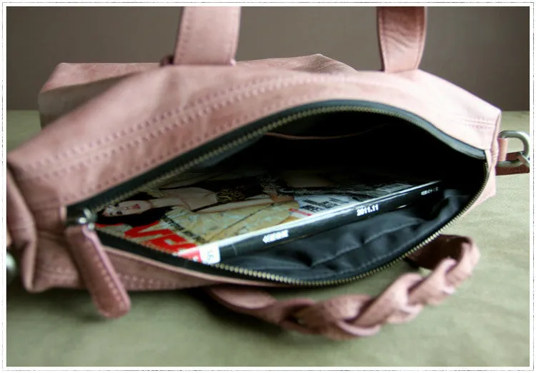 Womens Red Leather Work Handbag Purse Unique Leather Work Shoulder Purse for Ladies