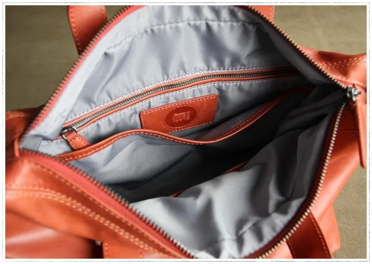 Womens Red Leather Work Handbag Purse Unique Leather Work Shoulder Purse for Ladies